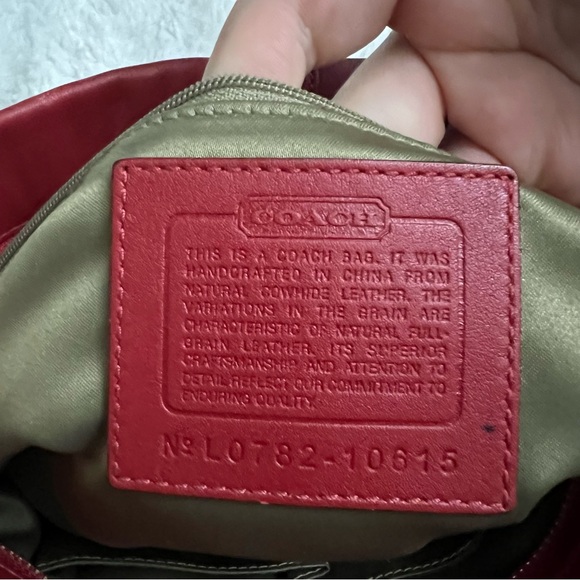 Coach Burgundy Leather Shoulder Bag - Picture 5 of 7